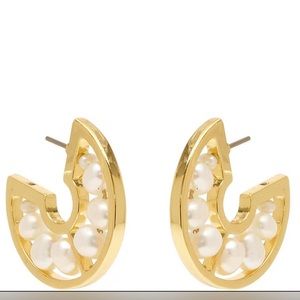Betty Pearl Hoop Earrings by Mignonne Gavigan